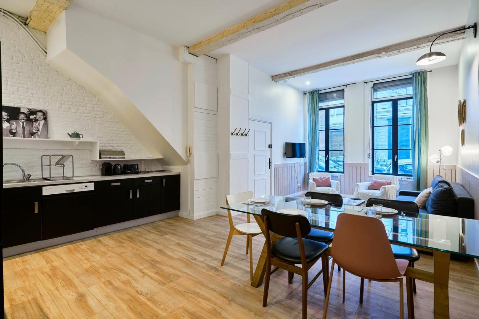 Old Lille: Charming Renovated Apartment Exterior foto